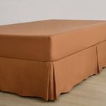 Dreamaker Superfine Washed Microfibre Pleated Valance Rust King Bed