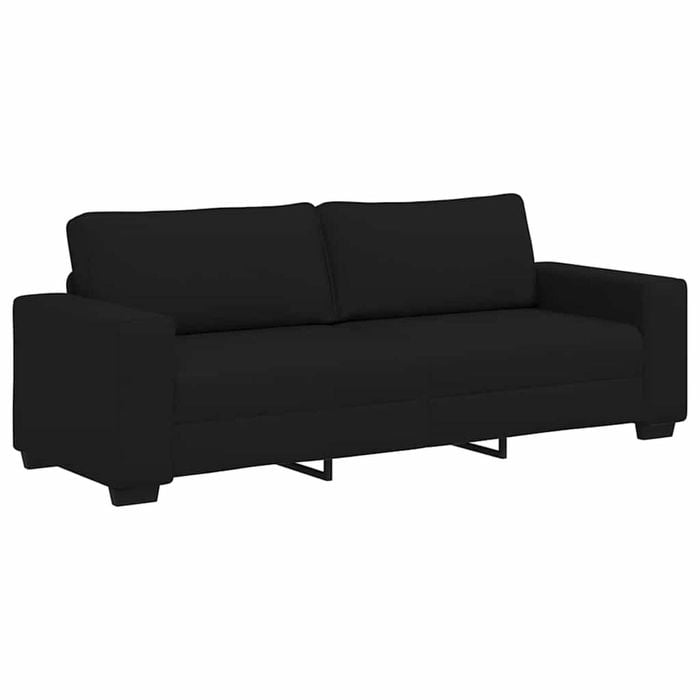 vidaXL 3-Seater Sofa Black 180 cm Fabric sofa 3-seater couch fabric sofa couch