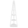 Costway 5-Tier Ladder Shelf Corner Display Rack Bookshelf White