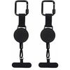 Anti-theft Phone Cord - Set of 2 - Retractable - With Belt Clip - Safety Cord for Smartphone - Black