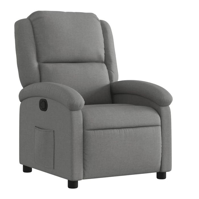 vidaXL Recliner Chair Reclining Armchair Office Single Sofa Dark Grey Fabric