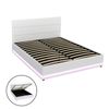 Artiss Bed Frame Double Size LED Gas Lift White LUMI