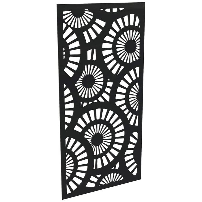 ProtectorAl 300-1200w x 1201-2400h Gloss Black/Satin Black Sunburst Unframed Composite Deco Panel