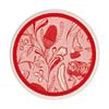 Annabel Trends Pink & Red Ceramic Serving Plate Trailing Natives 31cm