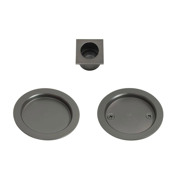 Windsor Graphite Nickel Round Passage Cavity Suite