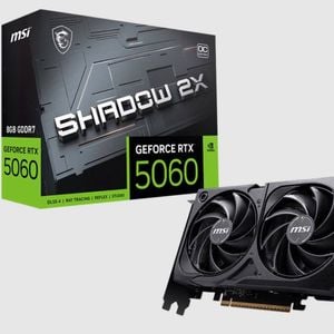 Msi Nvidia Geforce Rtx 5060 8g Shadow 2x Oc, Pci Express® Gen 5 X16, Boost: 2527 Mhz, Cuda 3840 Units, 8gb Gddr7, . Hdmi™ X 1