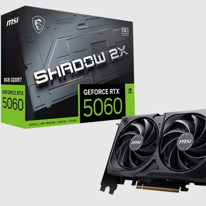 Msi Nvidia Geforce Rtx 5060 8g Shadow 2x Oc, Pci Express® Gen 5 X16, Boost: 2527 Mhz, Cuda 3840 Units, 8gb Gddr7, . Hdmi™ X 1