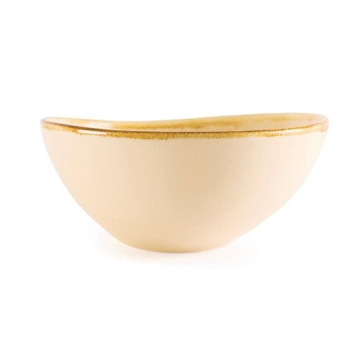 Olympia Kiln Bowl Sandstone 215mm Porcelain Reactive Glaze Pack Of 4 Commercial Tableware