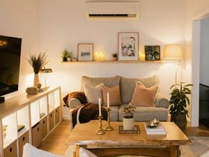 Cosy living room with dim lighting