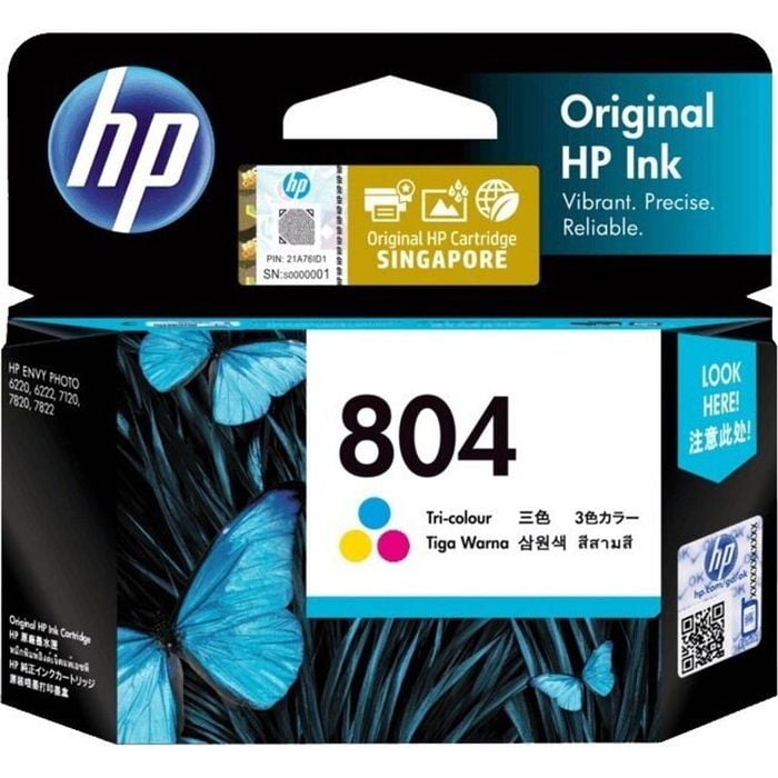 Hp 804 Original Inkjet Ink Cartridge - Tri-colour Pack - 165 Pages Tri-color