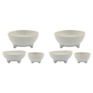 2x 3pc Ecology Ottawa Nesting Bowls Dishes 8/12/16cm Oyster