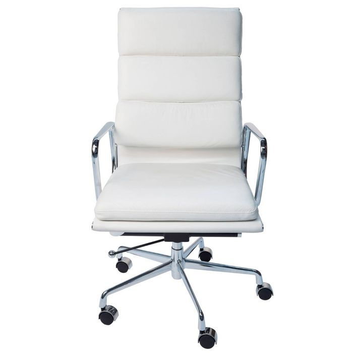 SK Designer Living | Replica Eames Aluminium Group Soft Pad Office Chair High Back - White