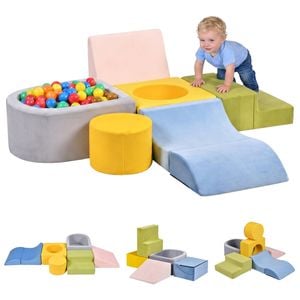 Advwin 6-Piece Foam Climbing Blocks Toddler Climbing Toys Baby Foam Blocks Soft Play Set