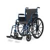 EQUIPMED 24 Inch Folding Wheelchair Lightweight Portable Mobility 136kg Capacity with Park Brakes