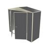 Build-a-Shed 2.3 x 0.8 x 2.3m Gable No Side Doors Shed - Grey