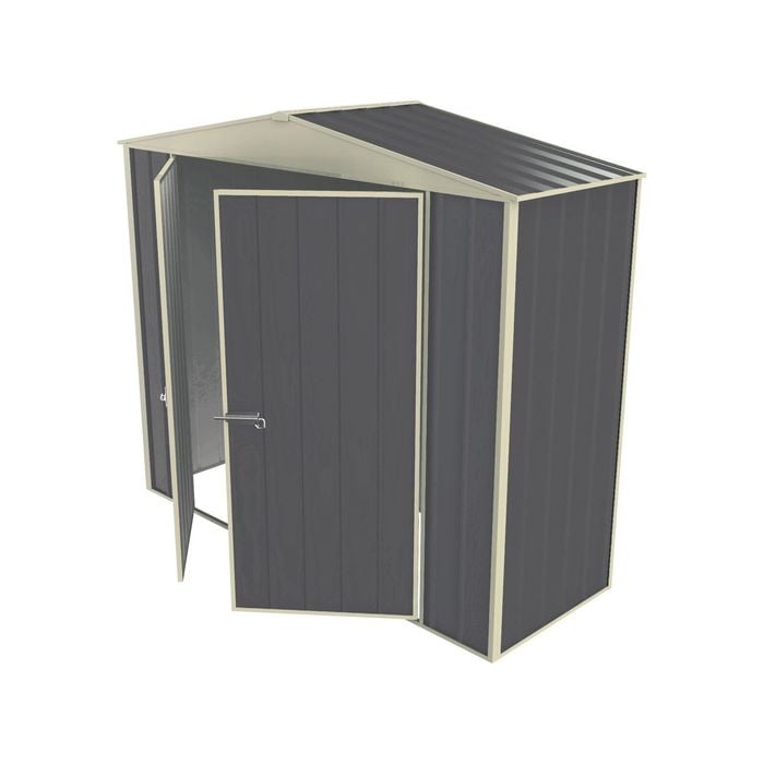 Build-a-Shed 2.3 x 0.8 x 2.3m Gable No Side Doors Shed - Grey
