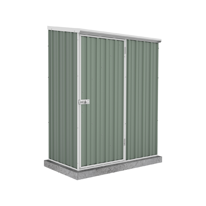 Absco Sheds 1.52 x 0.78 x 1.95m Pale Eucalypt Space Saver Single Door Garden Shed