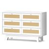 ALFORDSON 6 Chest of Drawers Rattan Storage Cabinet Dresser Tallboy White