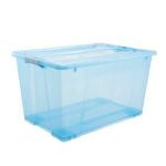 All Set 50L Blue Translucent Clear Modular Storage Container