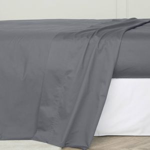 Bedding Co. Flat Sheet 1200TC Egyptian Cotton Charcoal Grey Double