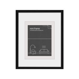 Frames & Hangers Mini Wall Hanging Sleek 21x26cm Postcard Picture Frame Black