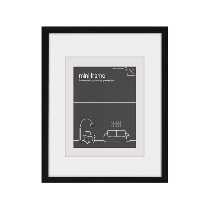 Frames & Hangers Mini Wall Hanging Sleek 21x26cm Postcard Picture Frame Black