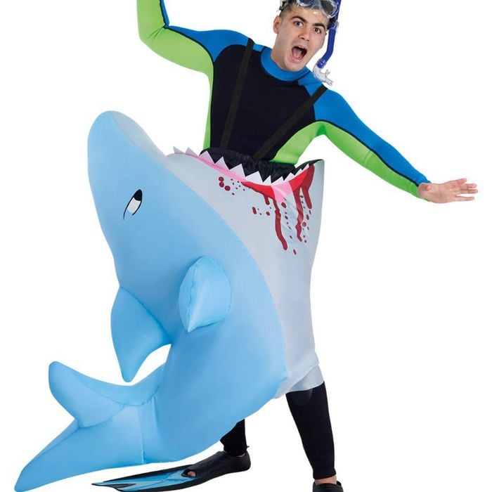 Inflatable Man Eating Great White Shark Adults Costume - One Size