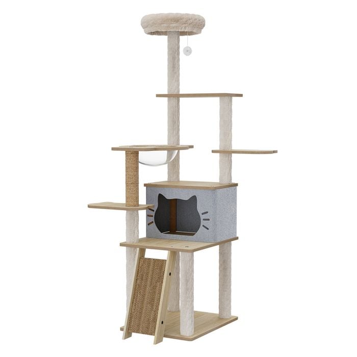 PaWz 160cm Large Wooden Cat Scratching Tree