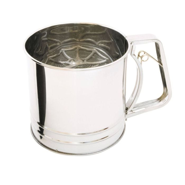 Cuisena Stainless Steel 5-Cup 1.25L Flour Sifter w/ Squeeze Handle - Silver