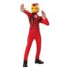 Marvel Avengers Iron Man Kids Halloween Costume with Jumpsuit and Mask – Red &amp; Gold Colour, 6-8 Years