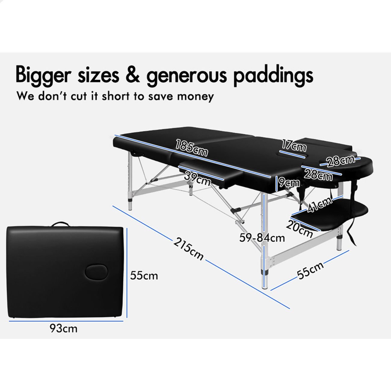 Alfordson 2 Fold Massage Table 55cm