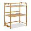 2-Tier Bamboo Microwave Stand for Kitchen Storage