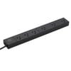 Arlec 6 Outlet Black Wide Spaced Surge Protected Powerboard