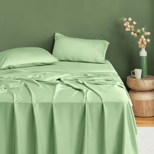 Natural Home Bamboo Sheet Set Sage Single Bed