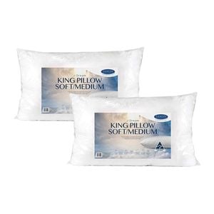2PK Jason Commercial King J-Dream Microblend Soft/Medium Pillow 50x90cm