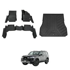 AUSGO Floor Mats & Boot Liner Set for Toyota Land Cruiser 300 Landcruiser 300 LC300 5-Seat 2025-Onwards Car Liners Cargo Mat