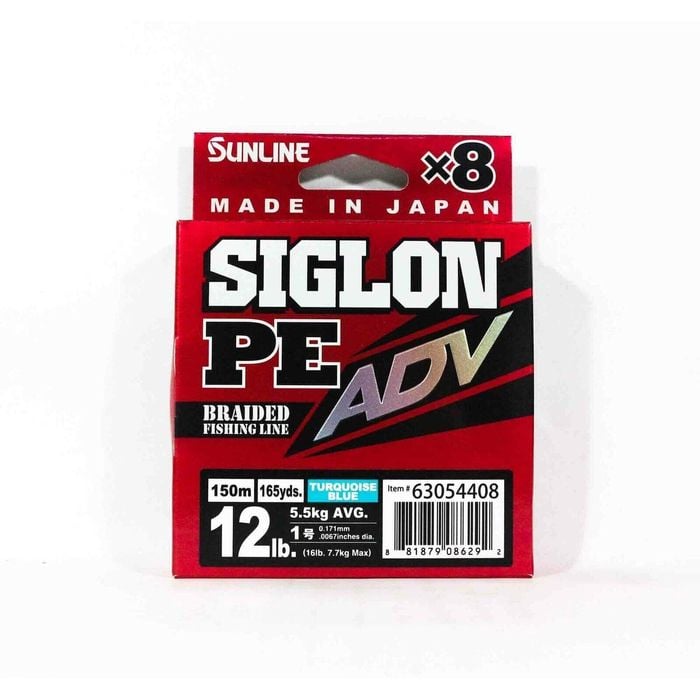 Sunline Siglon PE ADV x8 150m Turquiose Blue Braid Fishing Line 12lb