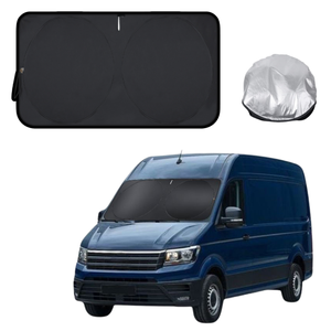 Front Windscreen Sun Shade for VolksWagen Crafter 2017 - Current (Typ SY/SZ) - XL 160 x 100 cm - Black