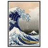 Galrie Katsushika Hokusai's The Great Wave Off Kanagawa - Iconic Ukiyo-e Art Print, Black Frame, A1 60 x 84cm (23 x 33inch)