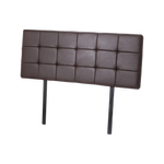 Palermo PU Leather Queen Bed Deluxe Headboard in Brown