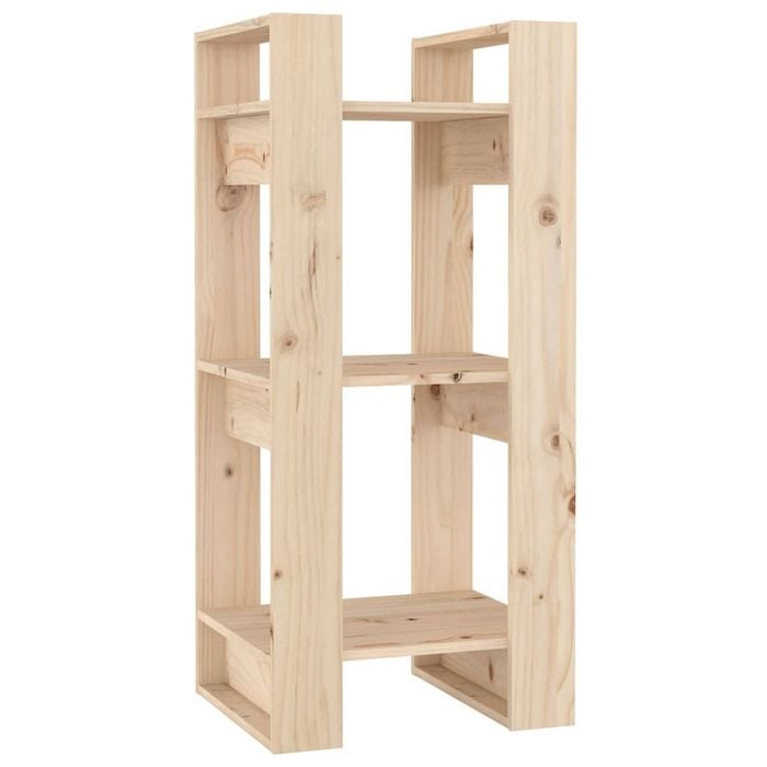 vidaXL Solid Wood Pine Book Cabinet/Room Divider Storage Shelf Rack Furniture
