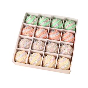 Catzon 16 Pcs Candy Christmas Ornaments 6CM Pastel Macaron Shatterproof Foam Ball for Holiday-Set2