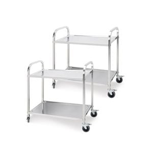 SOGA 2X 2 Tier 75x40x83.5cm Stainless Steel Food Cart Trolley– Utility Size Small
