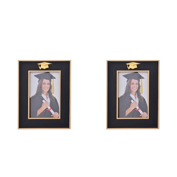 2PK Gibson Gifts Golden Graduation 4x6'' Photo Frame Rectangle