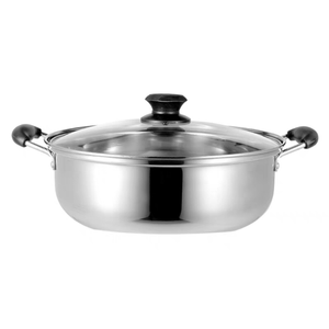 Stainless Steel Induction Cooker Hot Pot Pot Pan in Silver (32cm) - N/A | N/A | N/A