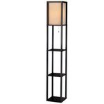 Artiss Floor Lamp 3 Tier Shelf Shelf Storage LED Light Vintage Black