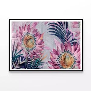 Floral Design Drawing  Print 100% Australian Made 120x90cm  (Poster)