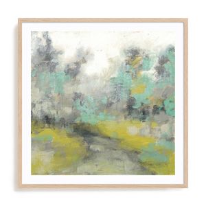 Artey | Pastel Walk II - Framed Print - Natural Frame - 100 x 100cm