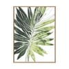 Artey | Expressive Palm I - Framed Canvas - Natural Frame - 90 x 120cm