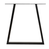 Rapid 700 x 732 x 50mm Black Steel Tube Antigua Table Leg